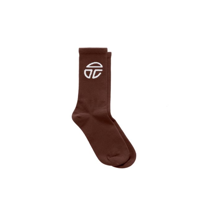 Athletic Logo Socks - Chocolate