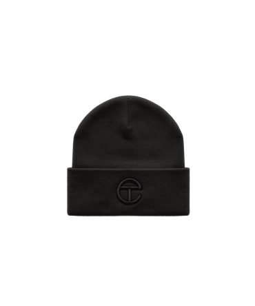 Embroidered Beanie - Black/Black