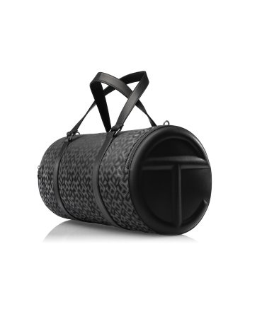 Large Jacquard Telfar Duffle - Black Monogram