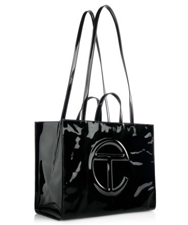 Large Shopping Bag - Black Patent