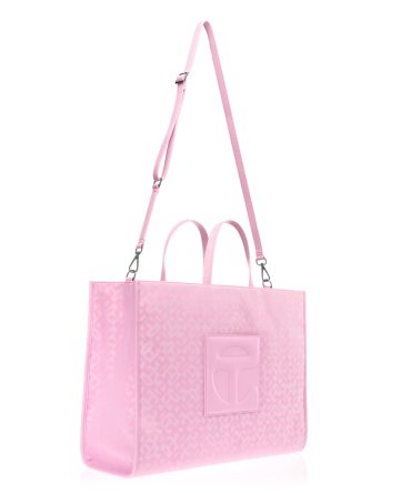 Large Jacquard Shopper - Bubblegum Monogram