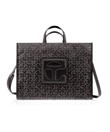 Large Jacquard Shopper - Black Monogram