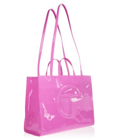 Large Shopping Bag - Pink Patent