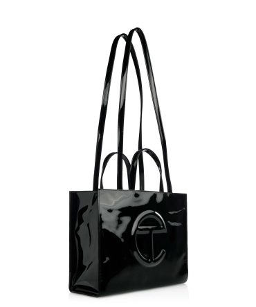 Medium Shopping Bag - Black Patent