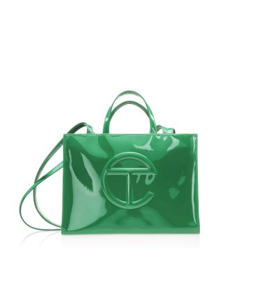 Medium Shopping Bag - Greenscreen Patent