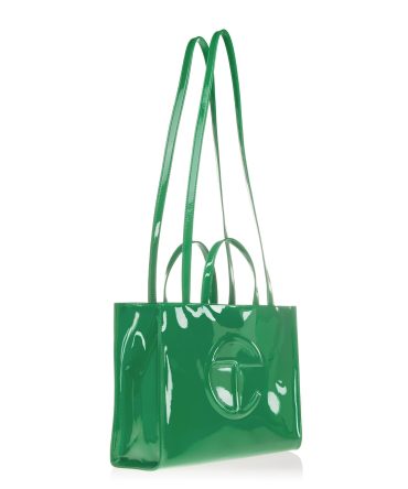 Medium Shopping Bag - Greenscreen Patent