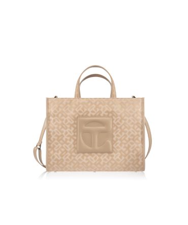 Medium Jacquard Shopper - Cream Monogram